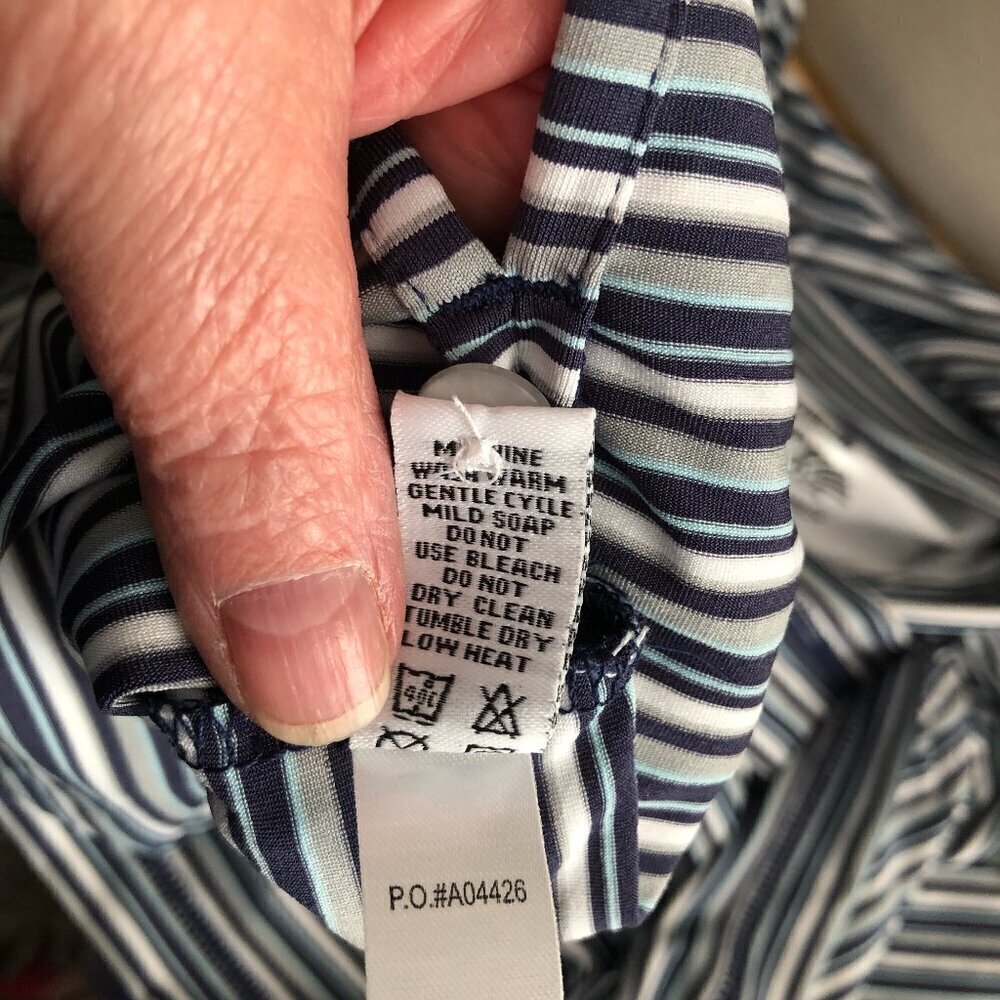 Straight Down Performance Striped Polo - image 2